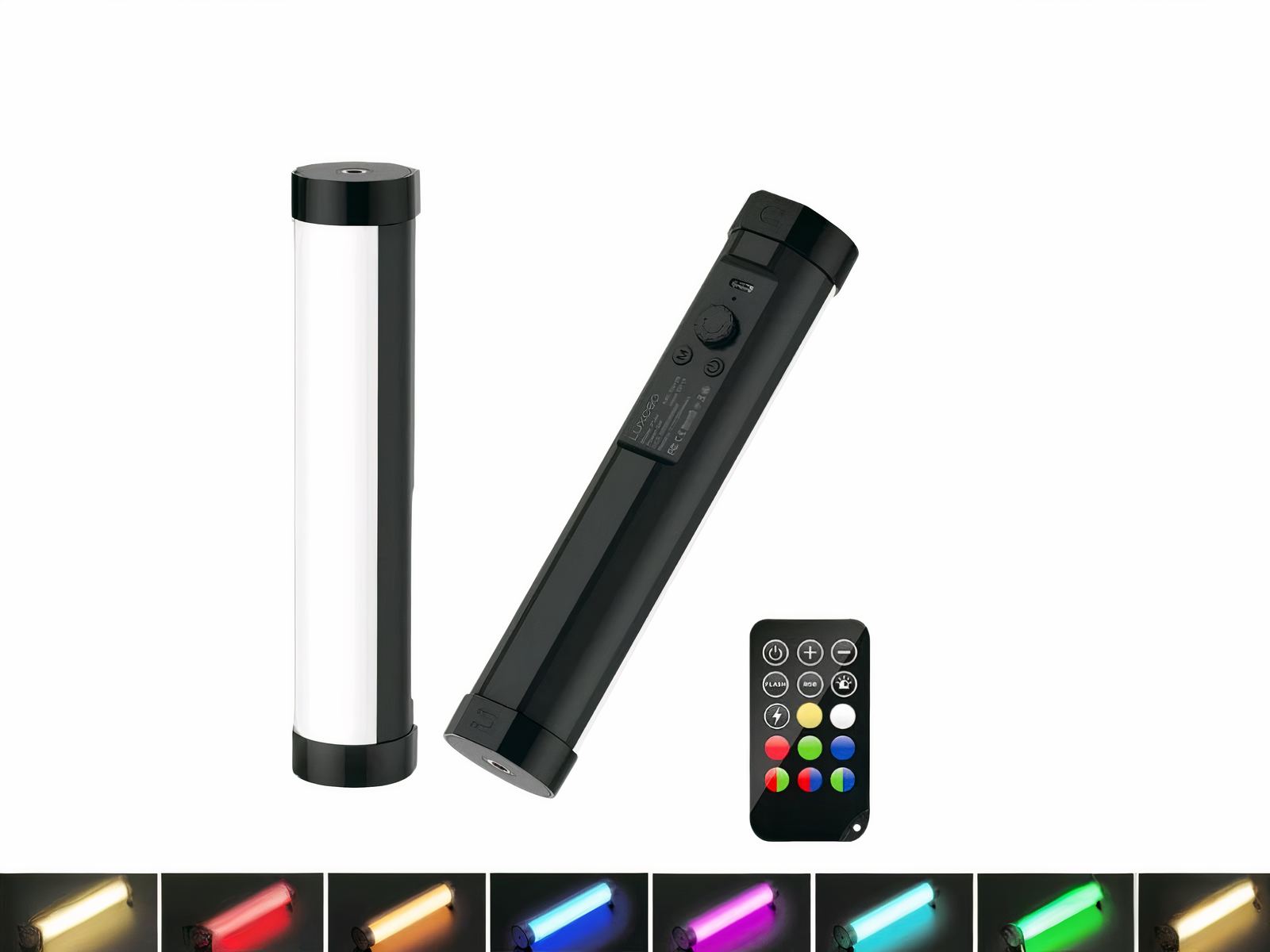 Tube néon LED pratique et polyvalent sur fond blanc