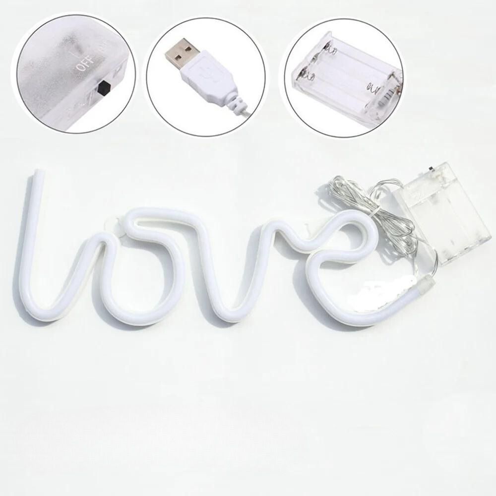 Enseigne love néon LED et silicone à accrocher – Image 3