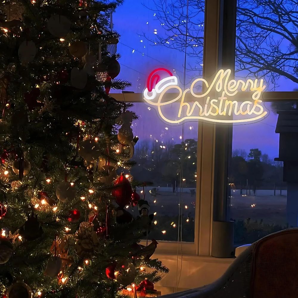 Enseigne néon LED Merry Christmas à accrocher – Image 2