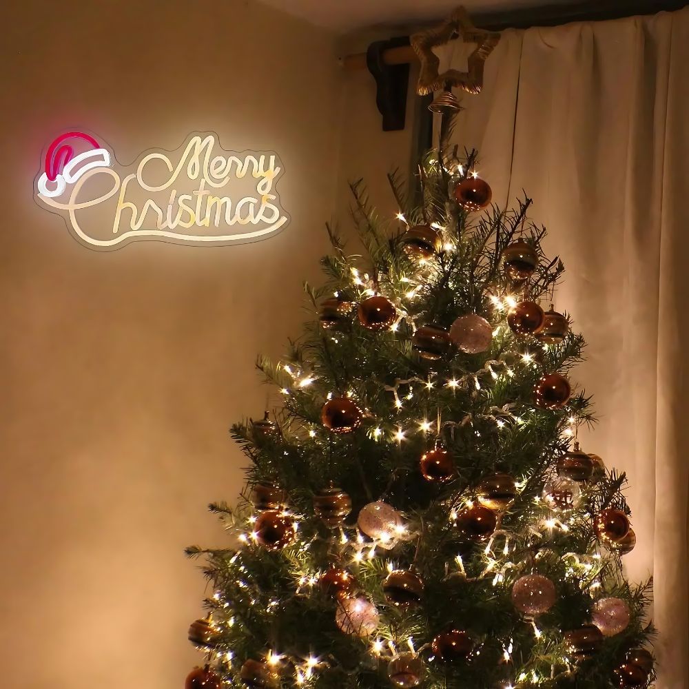 Enseigne néon LED Merry Christmas à accrocher – Image 3