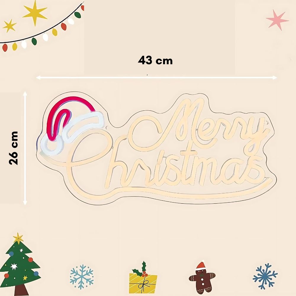 Enseigne néon LED Merry Christmas à accrocher – Image 5