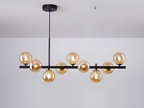 Lustre suspendu en verre au style contemporain