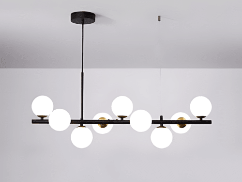 Lustre suspendu en verre au style contemporain