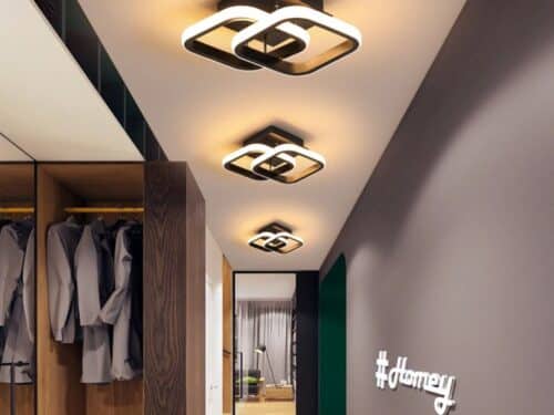 Plafonnier LED moderne double carré
