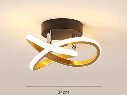 Plafonnier à bandes LED entrelacées