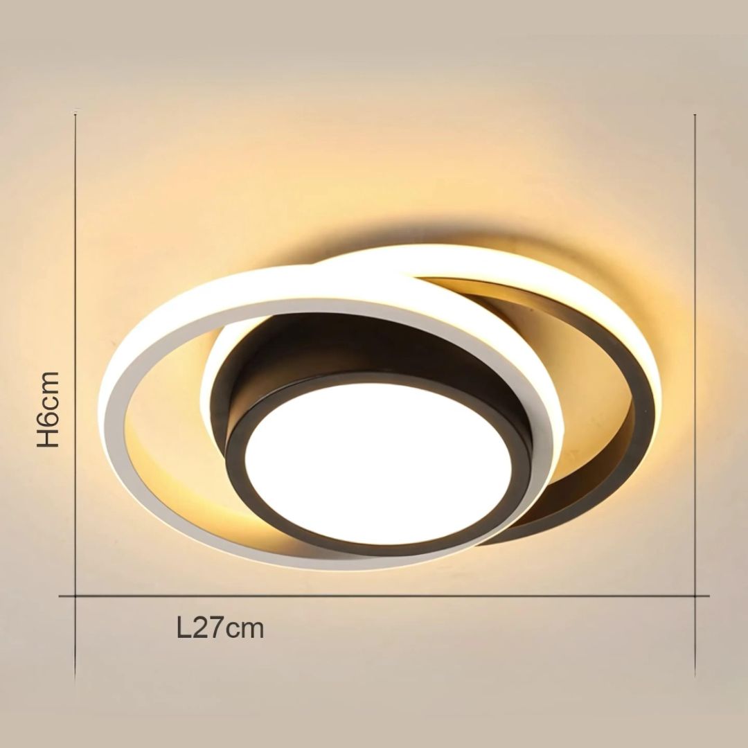 Plafonnier LED avec anneaux ronds au design moderne – Image 4