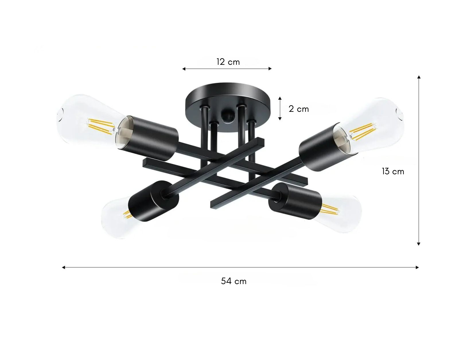 Plafonnier noir au style moderne Plafonnier noir au style moderne – Image 7