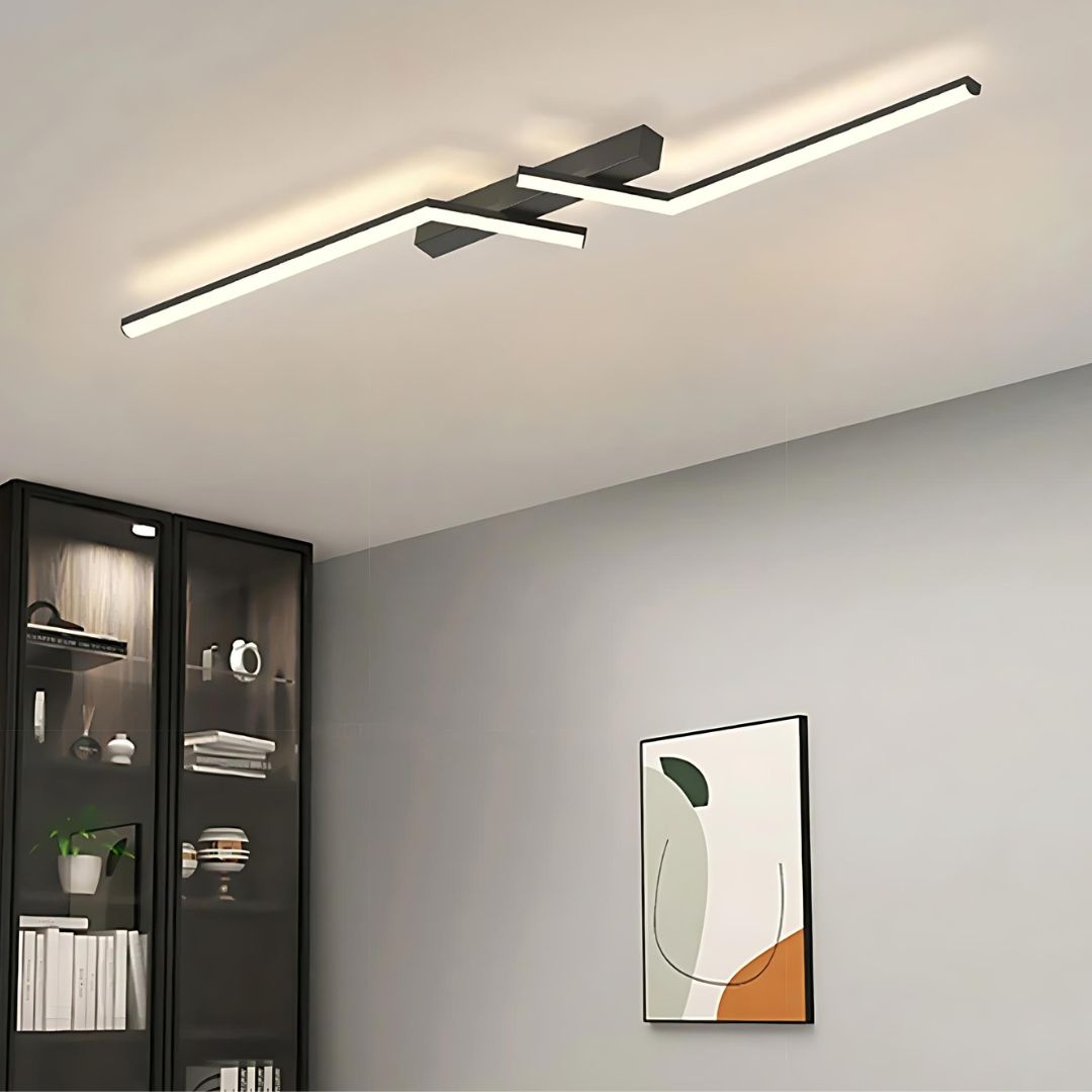 Plafonnier LED décoratif à lignes asymétriques Plafonnier LED décoratif à lignes asymétriques – Image 4