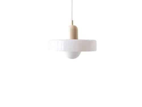 Lustre LED vintage en verre coloré