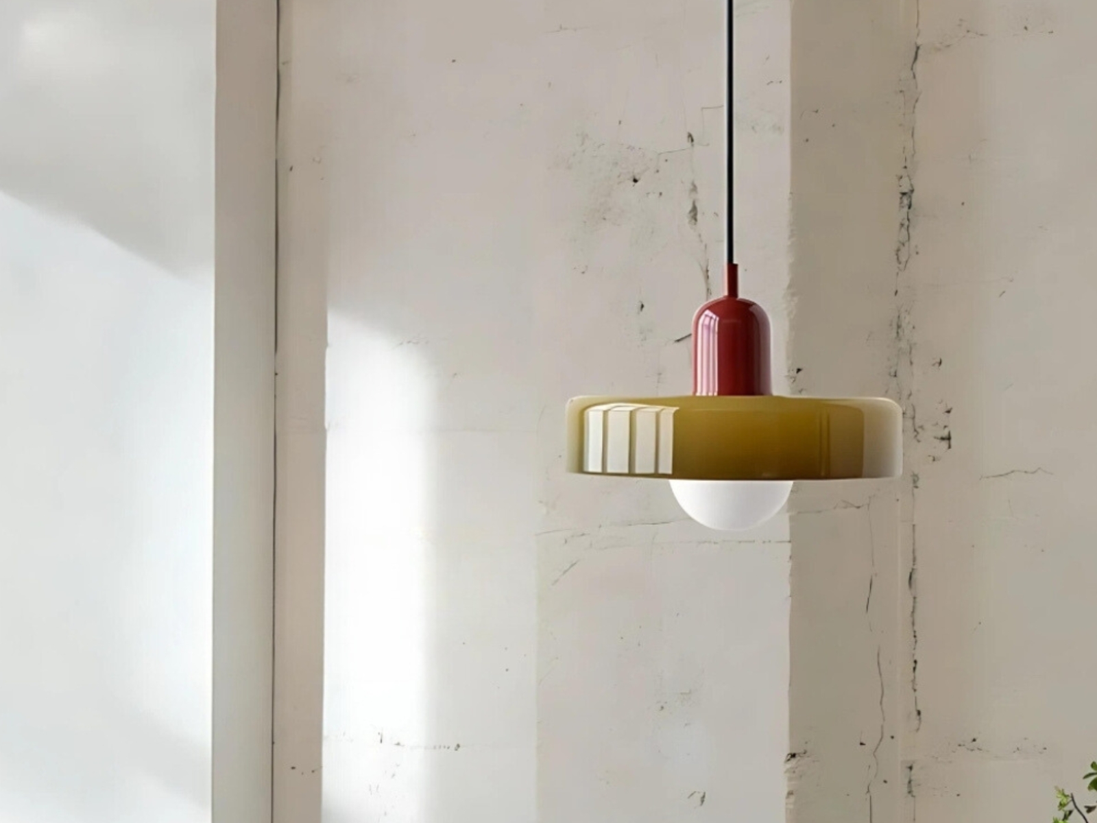 Lustre LED vintage en verre coloré Lustre LED vintage en verre coloré – Image 5