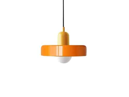 Lustre LED vintage en verre coloré