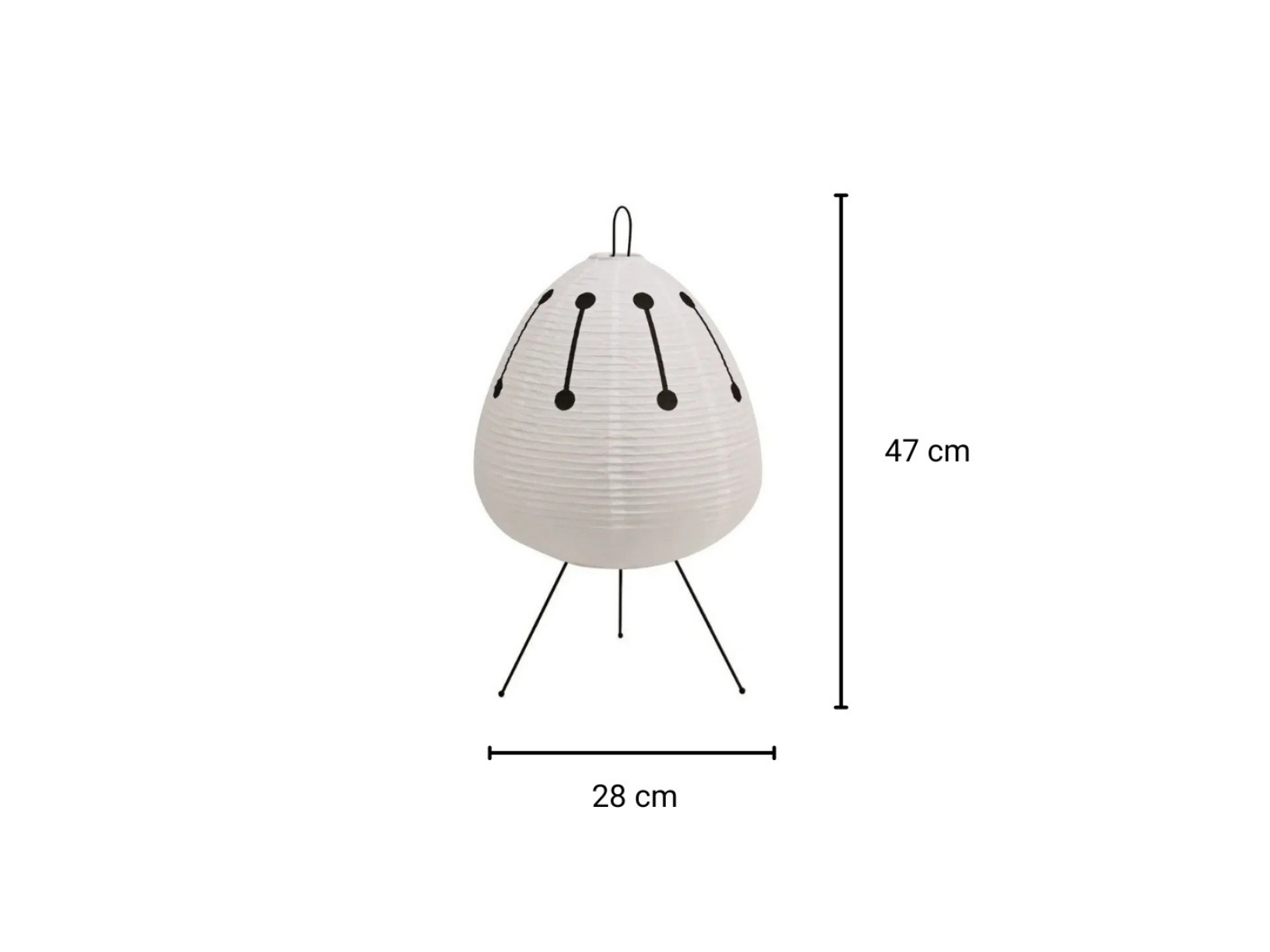 Lampe de chevet Japonaise en papier Lampe de chevet Japonaise en papier – Image 5