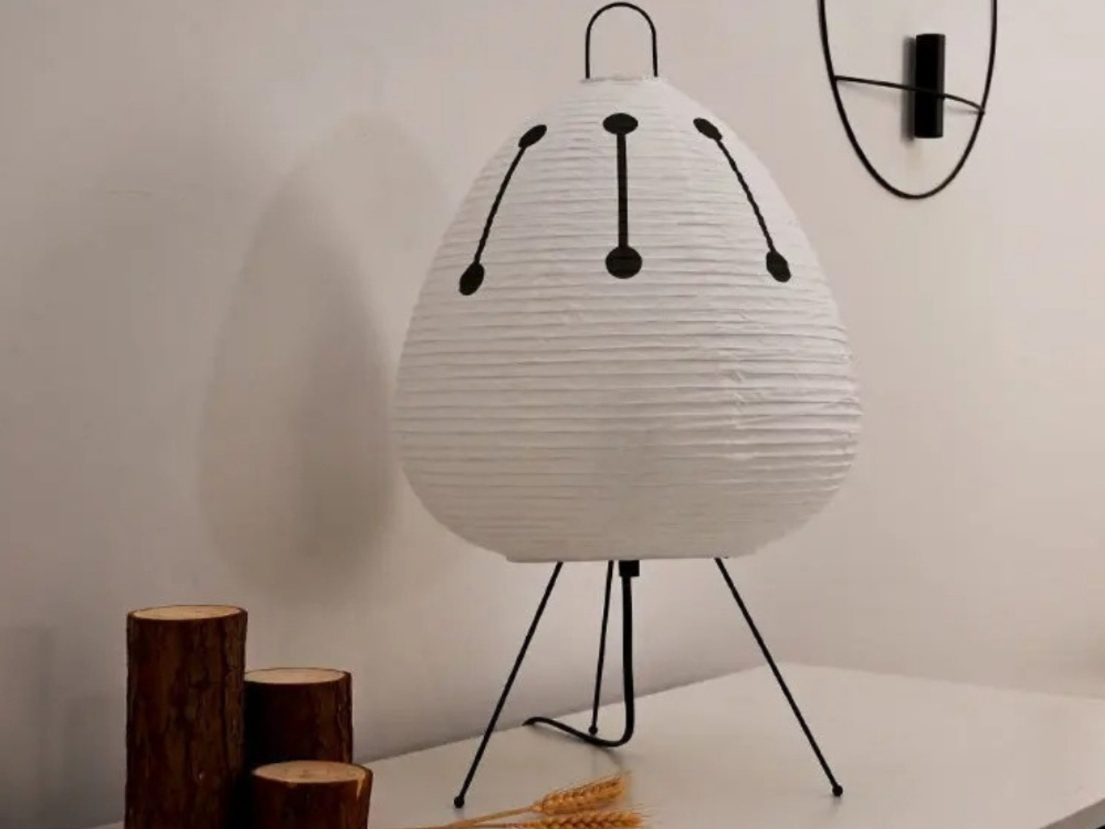 Lampe de chevet Japonaise en papier Lampe de chevet Japonaise en papier – Image 2