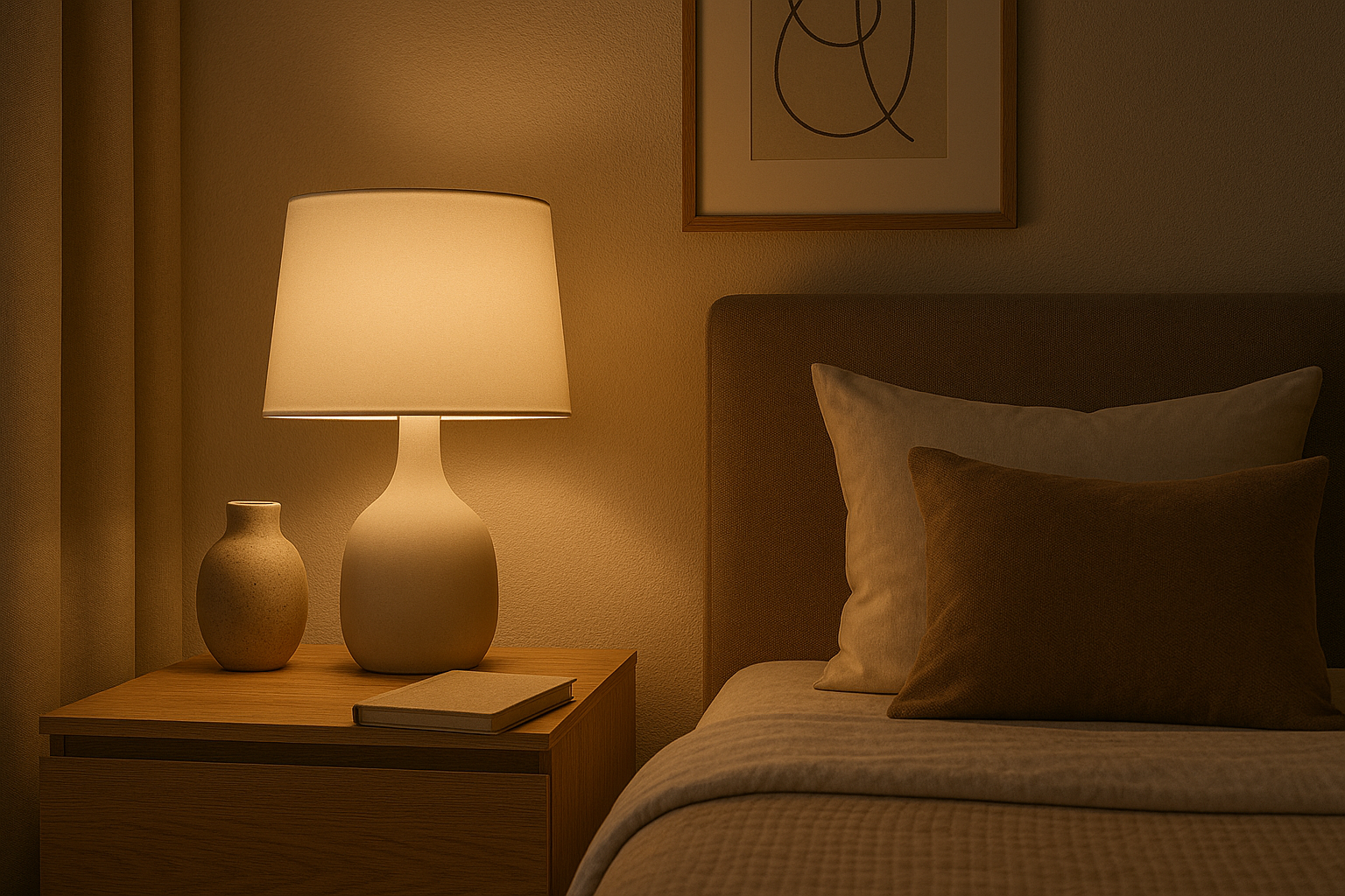 Comment bien éclairer chaque pièce de la maison avec des lampes LED Lampe à poser LED Chambre