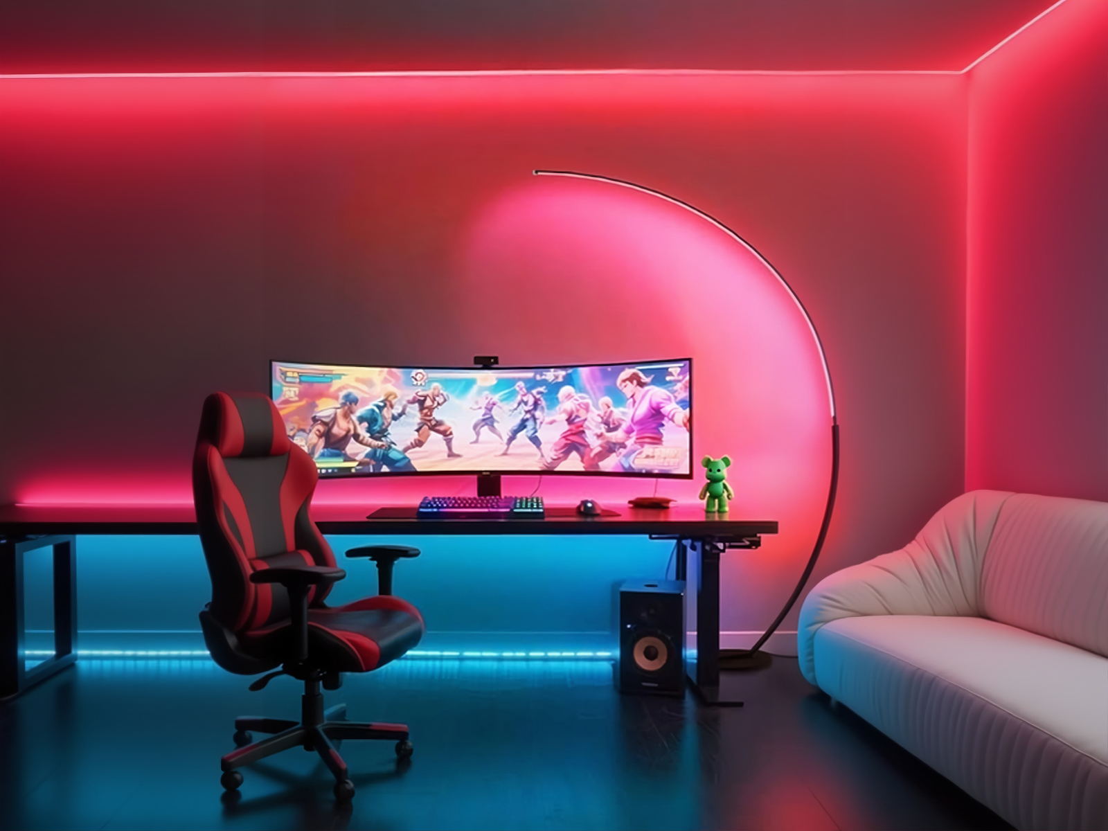 Lampadaire LED d’angle arqué intelligent Lampadaire LED d’angle arqué intelligent – Image 6