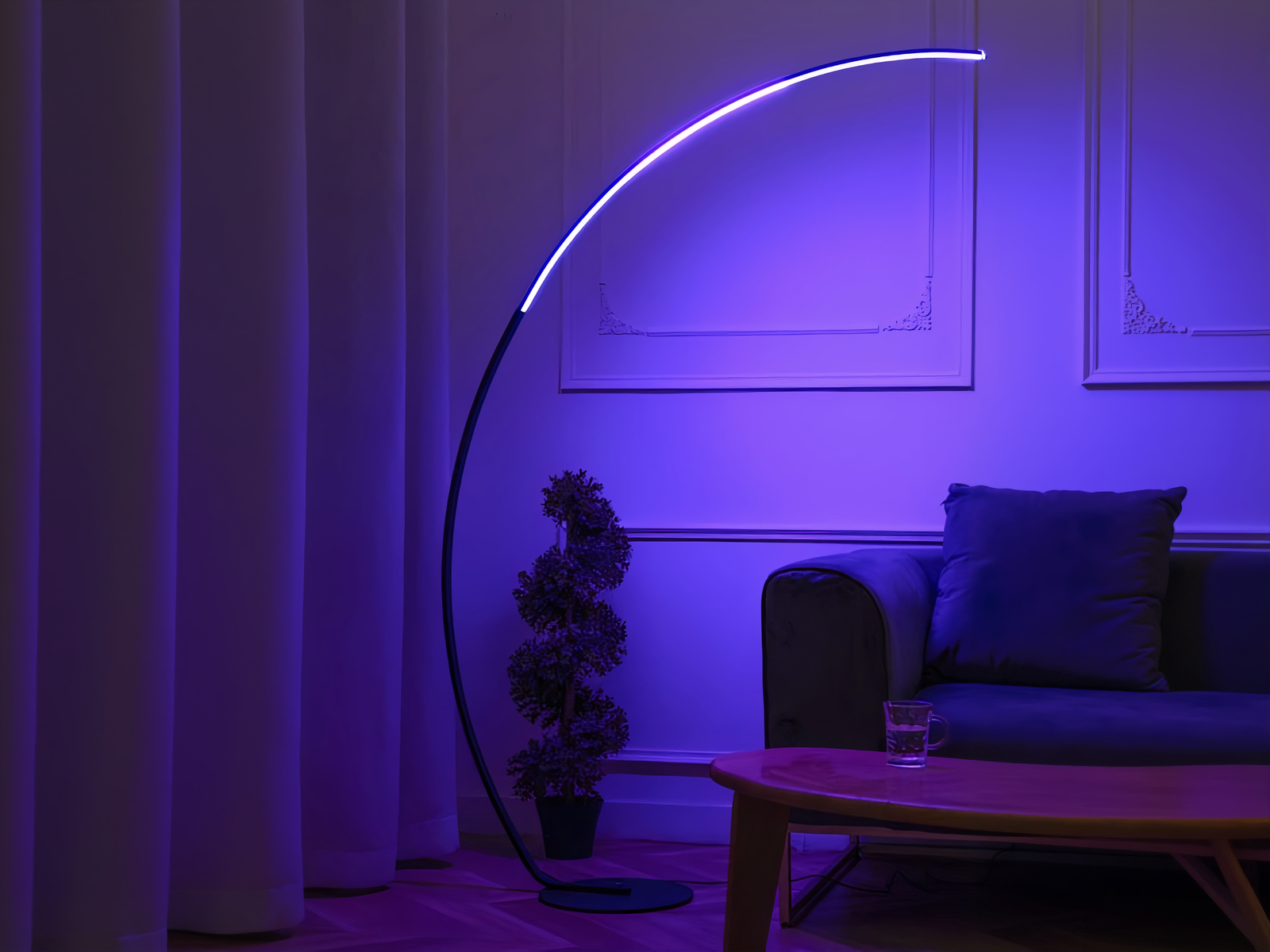 Lampadaire LED d’angle arqué intelligent Lampadaire LED d’angle arqué intelligent – Image 3