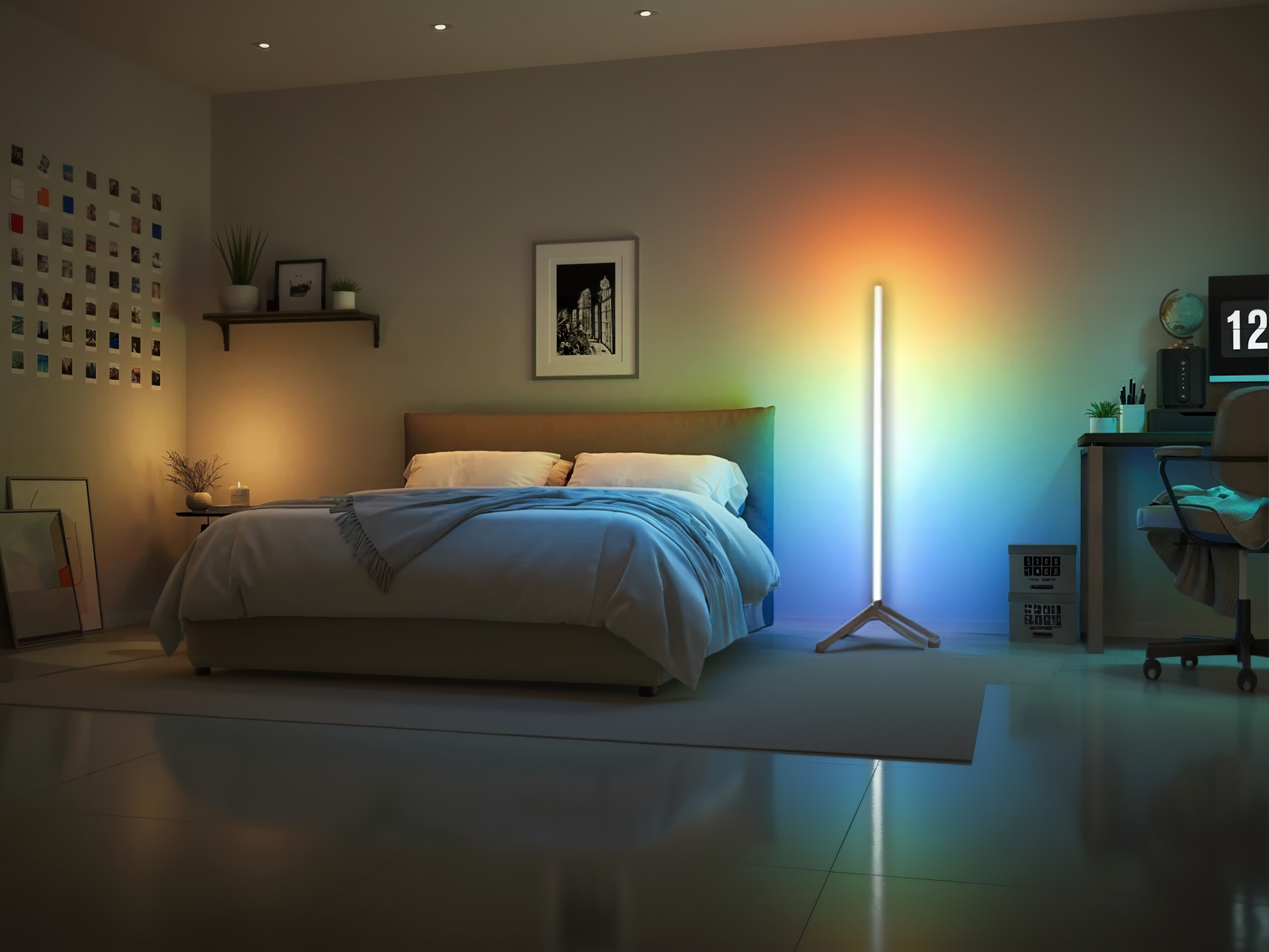 Lampadaire LED d’angle intelligent ambiance créative Lampadaire LED d’angle intelligent ambiance créative – Image 6