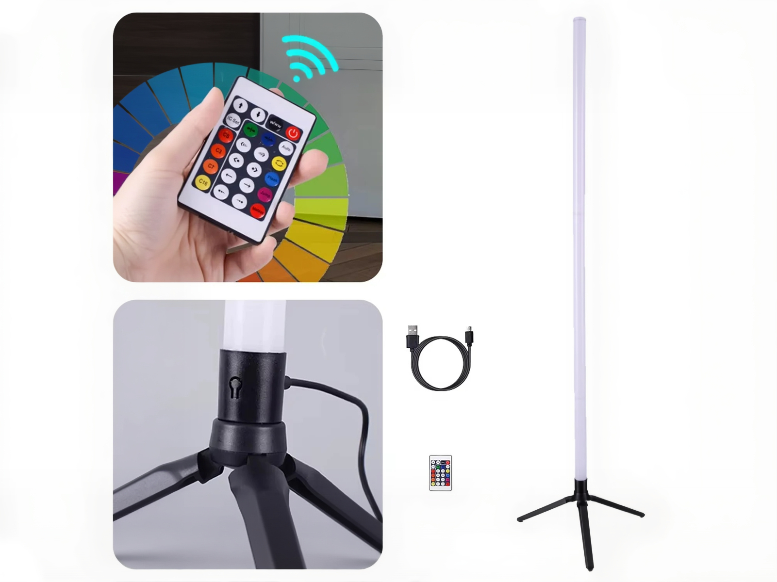 Lampadaire LED d’angle intelligent ambiance créative Lampadaire LED d’angle intelligent ambiance créative – Image 5