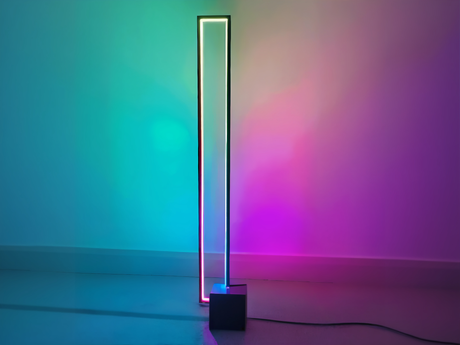 Lampadaire LED d’angle intelligent forme géométrique moderne – Image 4