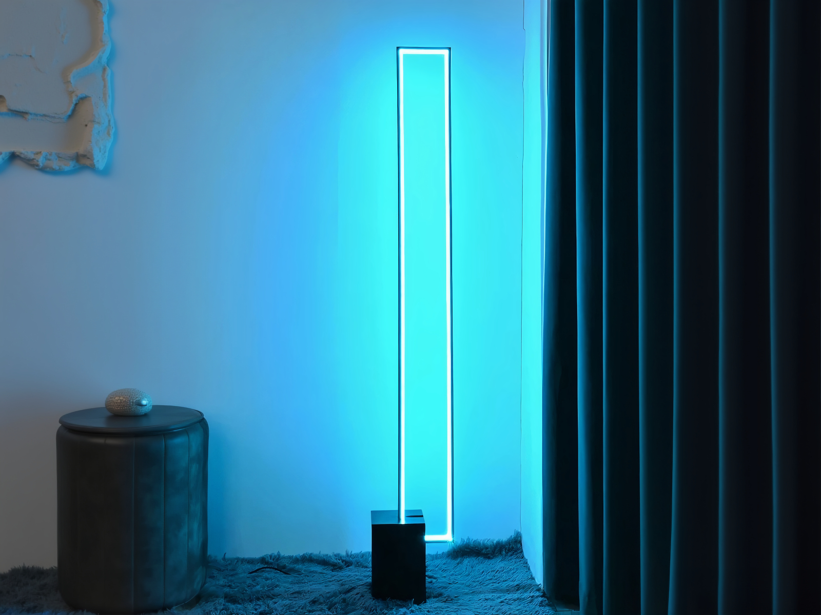 Lampadaire LED d’angle intelligent forme géométrique moderne – Image 2