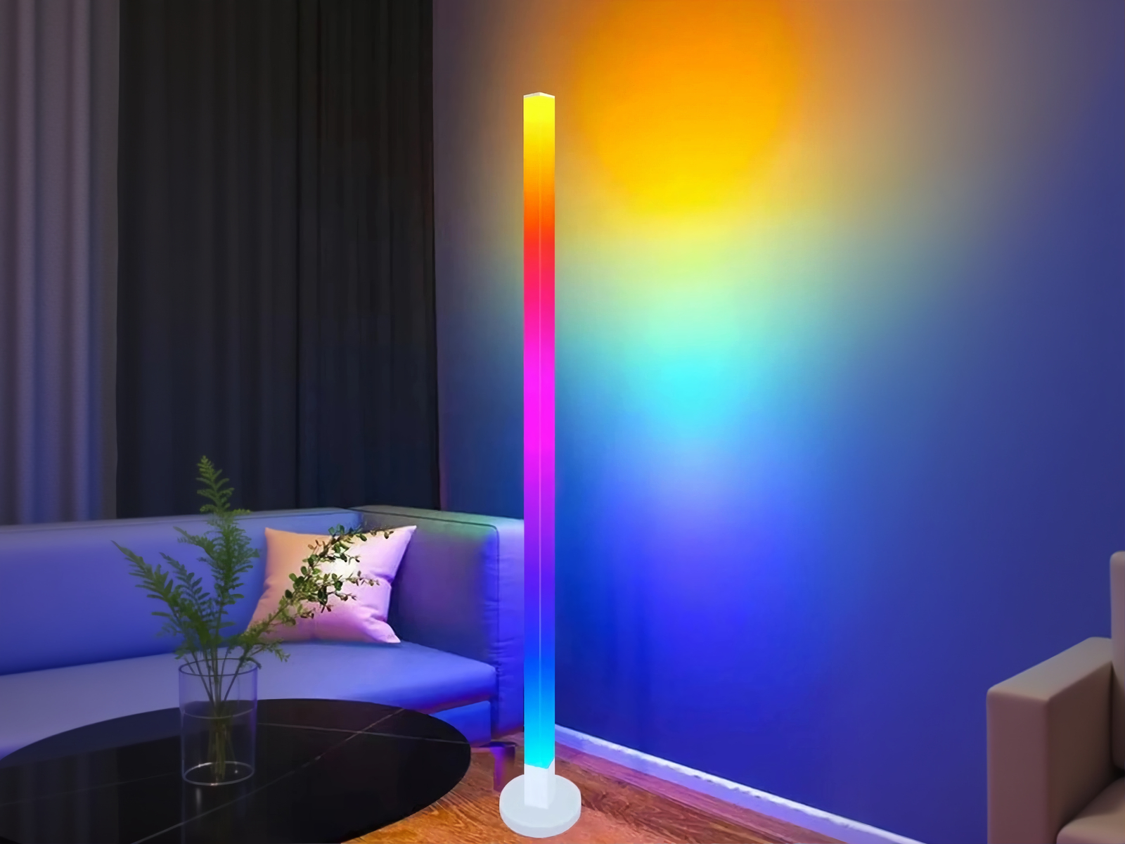 Lampadaire LED d’angle intelligent lumière rythmée – Image 5