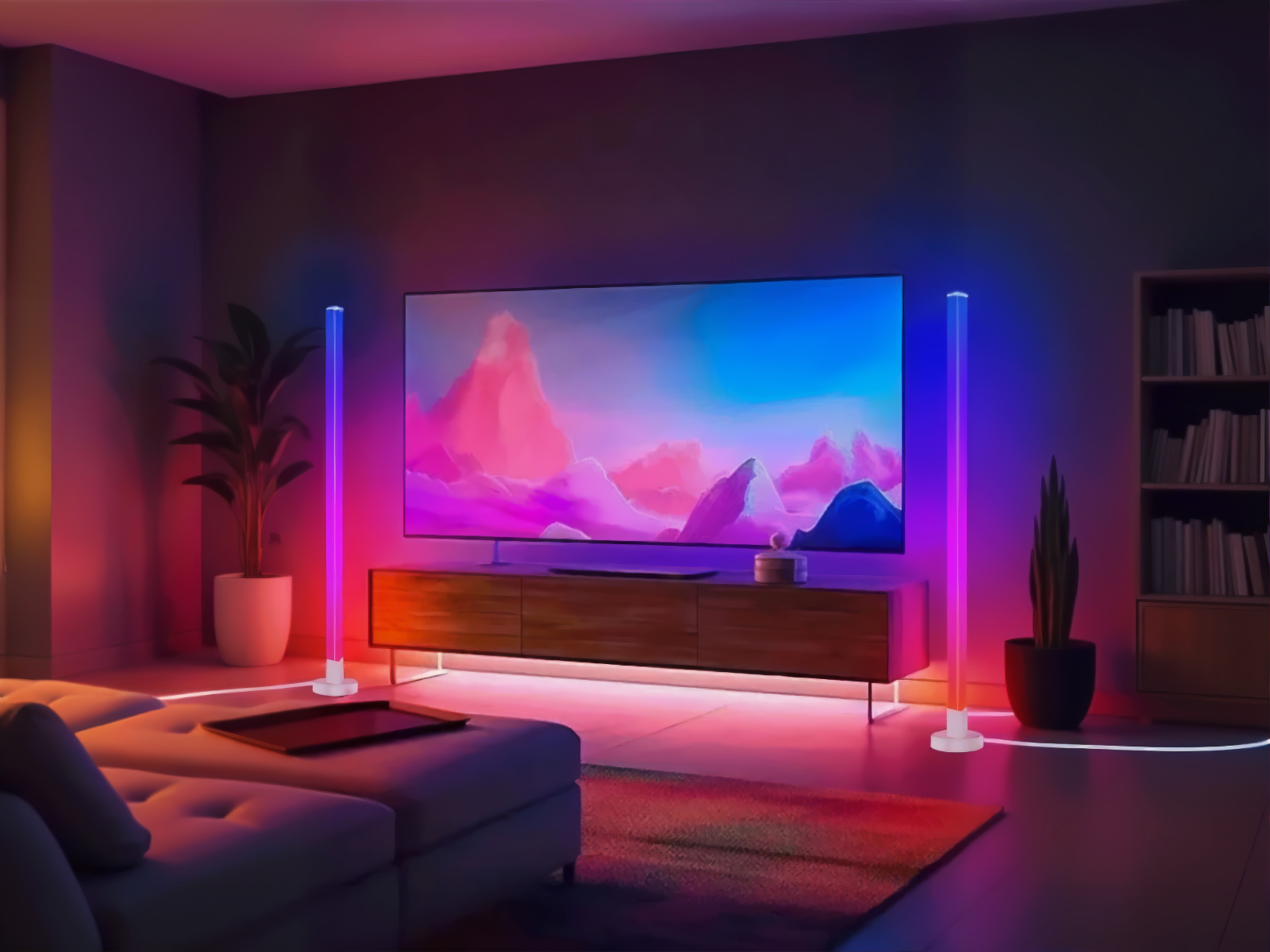 Lampadaire LED d’angle intelligent lumière rythmée – Image 2