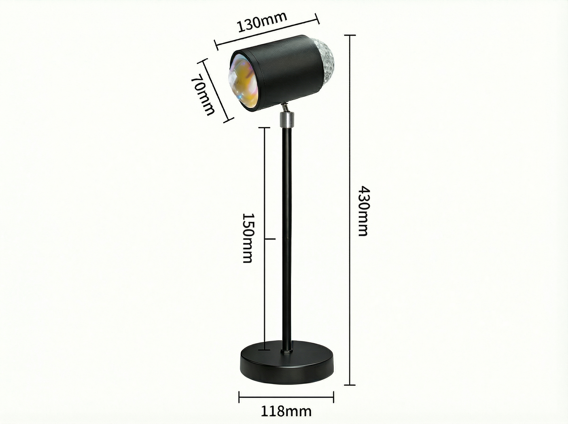 Lampe halo coucher de soleil double tête LED Lampe halo coucher de soleil double tête LED – Image 6